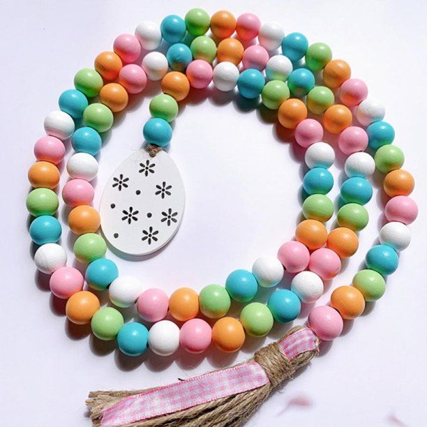 65CM/25.6In Easter Beads String Tassels Animal/Flower Pendant Home Decoration - Walmart.com | Walmart (US)
