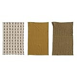 Creative Co-Op Creative Co-Op Woven Cotton Dish Cloths with Loop, Set of 3 in Muslin Bag, Natural... | Amazon (US)