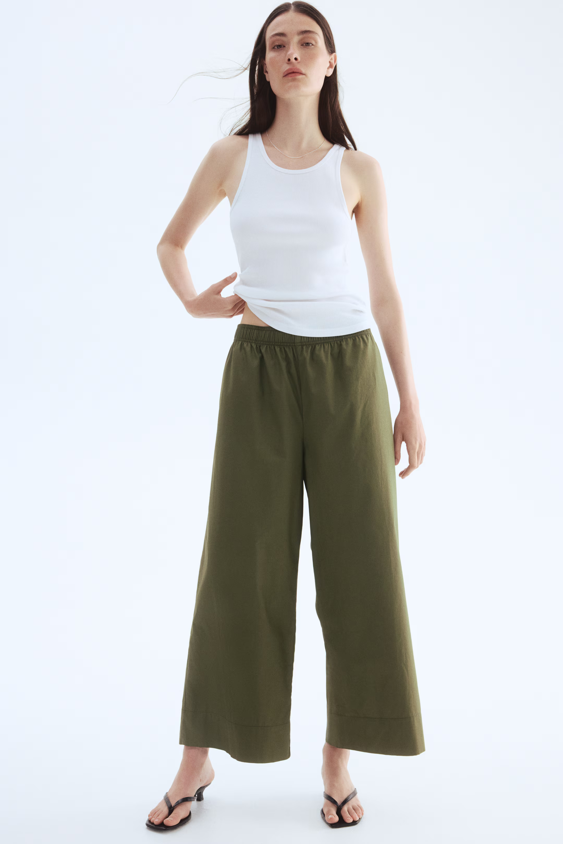 Ankle-Length Cotton Pants | H&M (US + CA)