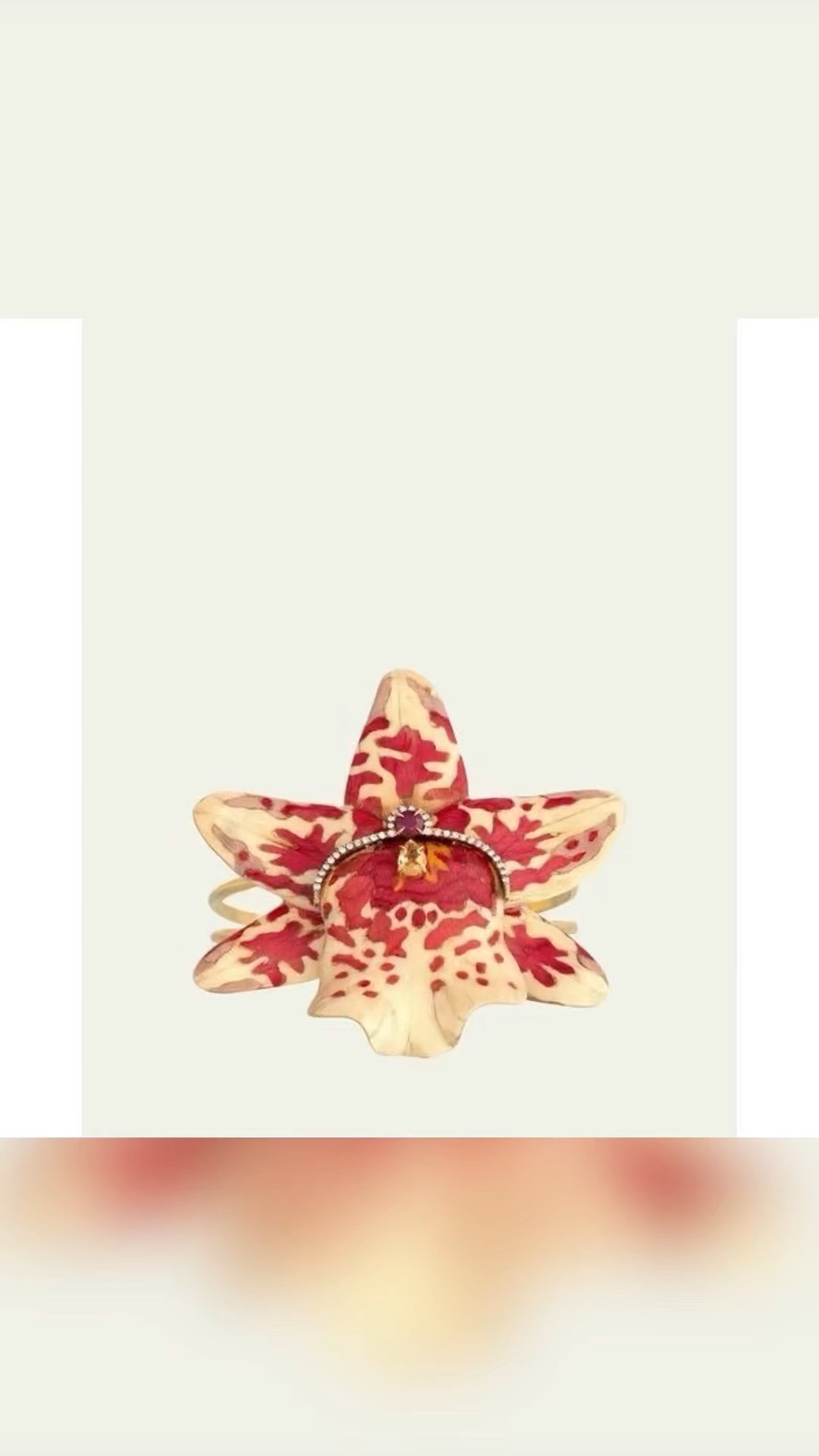 A stunning 18k yellow gold orchid bracelet by Silvia Furmanovich, featuring hand-crafted white and pink marquetry and delicate diamonds. A wearable piece of Latin American artistry — perfect for collectors, luxury jewelry lovers, and anyone drawn to nature-inspired design. Curated by Jet Set LatAM.

#LTKTravel #LTKGiftGuide #LTKBeauty