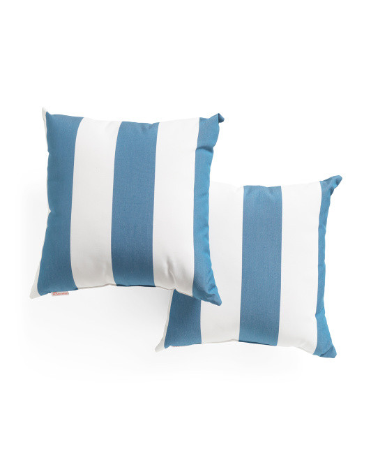 Set Of 2 18x18 Outdoor Striped Pillows | TJ Maxx