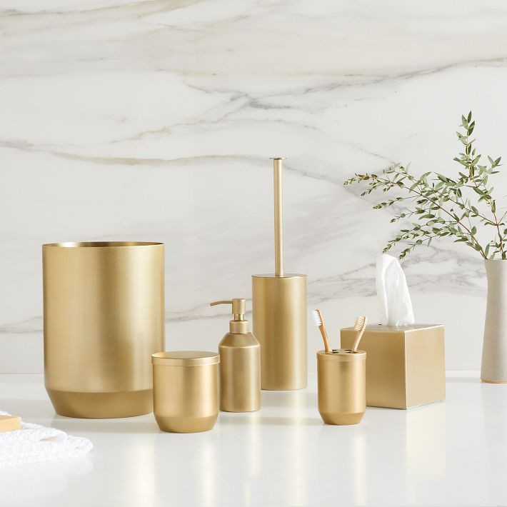 Caspian Metal Bath Accessories | West Elm (US)