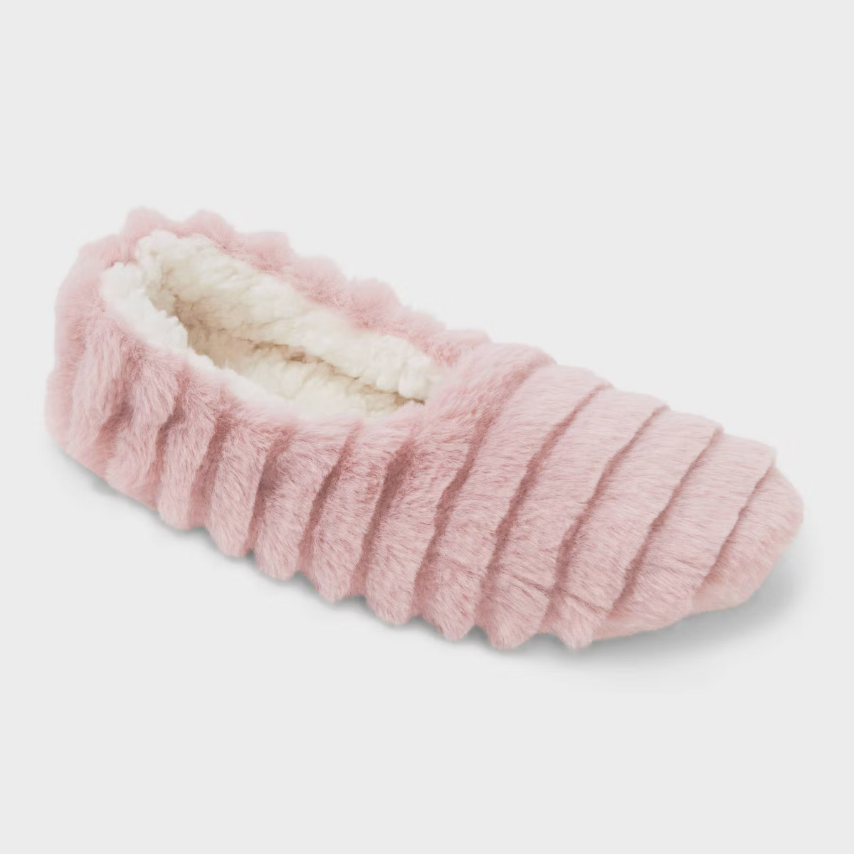 Women's Faux Fur Cozy Pull-On Slipper Socks with Grippers - Auden™ | Target