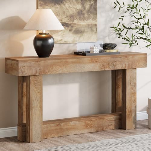 Tribesigns 63-Inch Wood Console Table, 2-Tier Narrow Long Farmhouse Entryway Table for Living Room, Hallway, Entrance | Amazon (US)