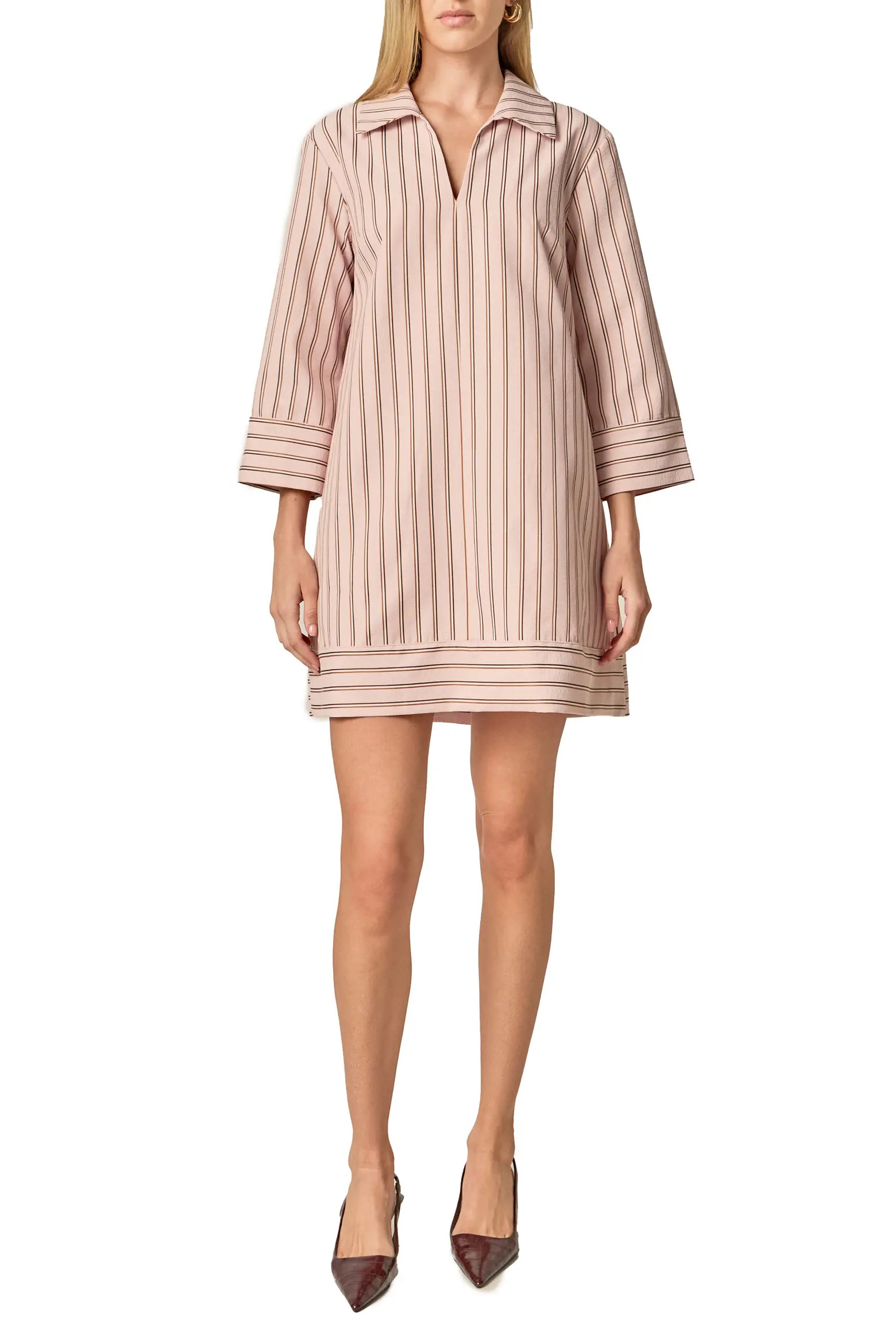 English Factory Stripe Collar Minidress (Women) | Nordstrom | Nordstrom