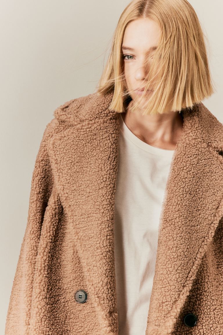 Manteau en tissu peluche | H&M (FR & ES & IT)