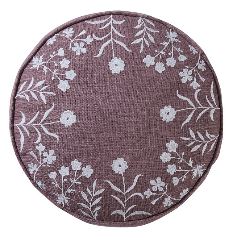 My Texas House 16" Clark Dusty Mauve Cotton Slub Round Decorative Pillow - Walmart.com | Walmart (US)