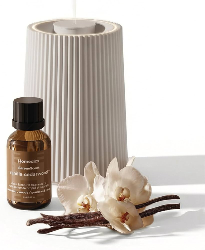 Homedics Waterless Essential Oil Diffuser with 15ml Vanilla Cedarwood Fragrance Oil. SereneScent ... | Amazon (US)