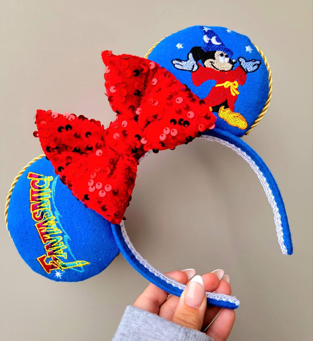 Sorcerer Mickey Embroidery Mouse Ears - Etsy | Etsy (US)