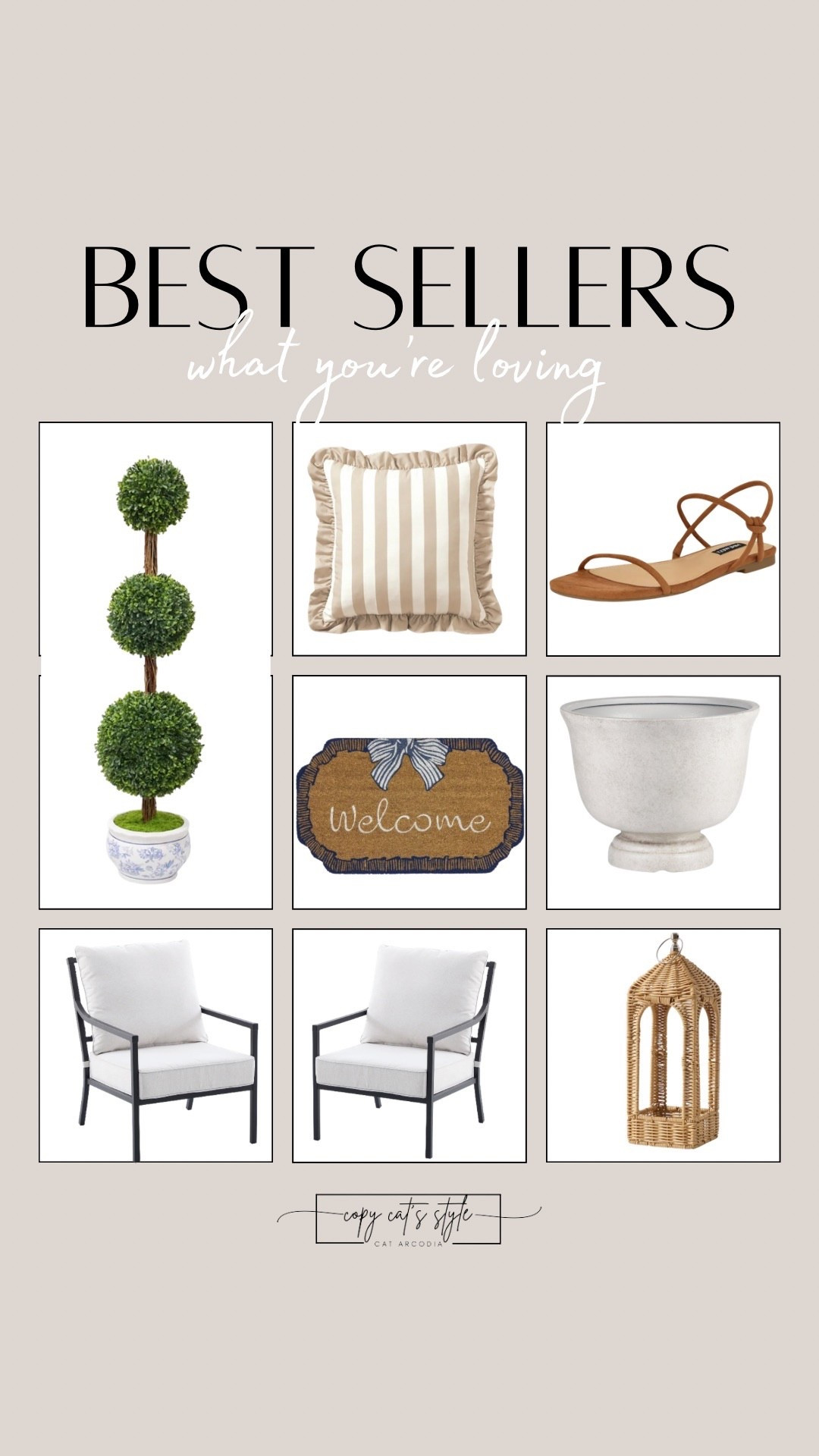 All the things you’re loving. Best selling items of the week. Walmart patio, Nordstrom sandals. 