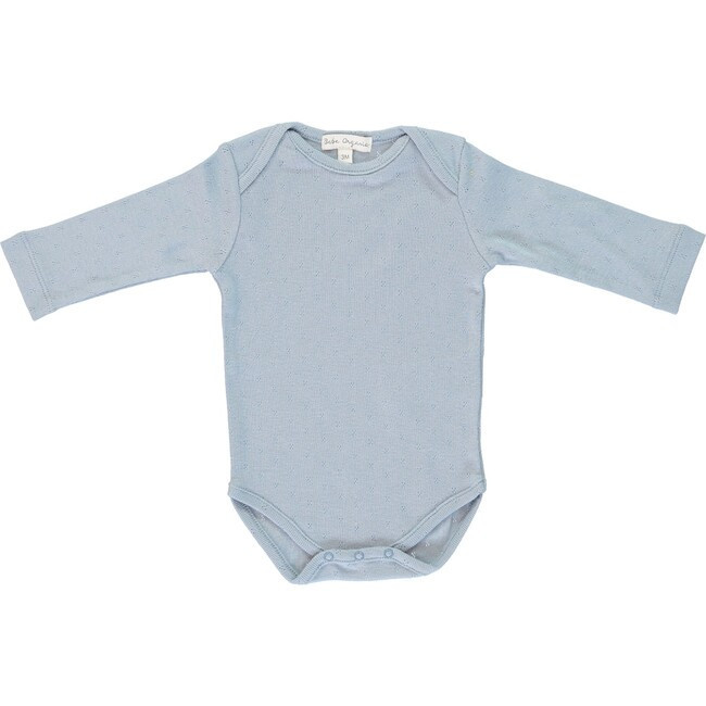 Bebe Organic | Onesie, Steel (Blue, Size New Born) | Maisonette | Maisonette
