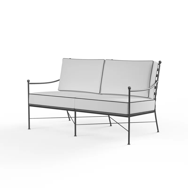 Lucier 52'' Metal Outdoor Loveseat | Wayfair North America
