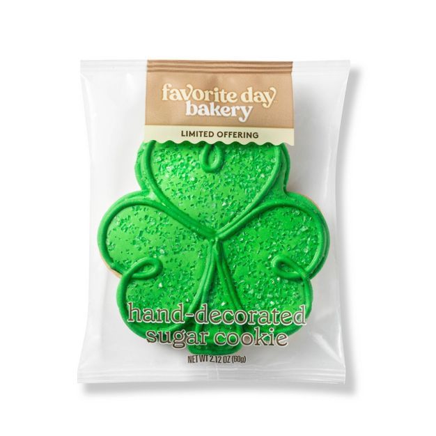 St. Patrick's Day Clover Sugar Cookie - 2.12oz - Favorite Day™ | Target
