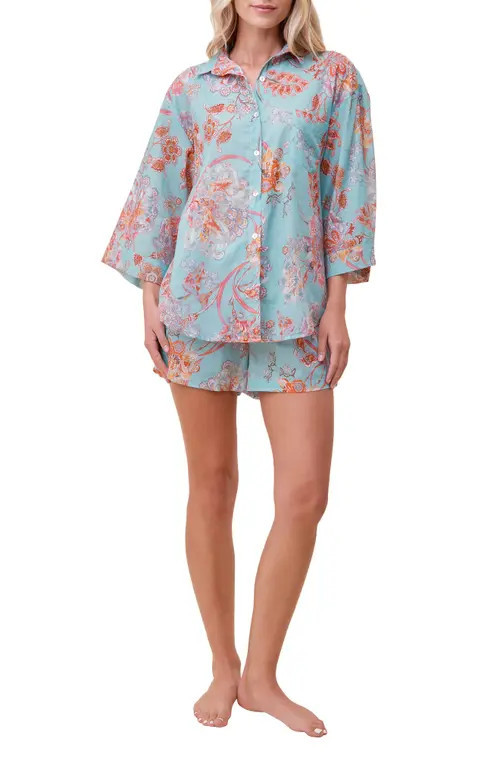 Papinelle Coco Cotton & Silk Short Pajamas in Eggshell at Nordstrom, Size Small | Nordstrom