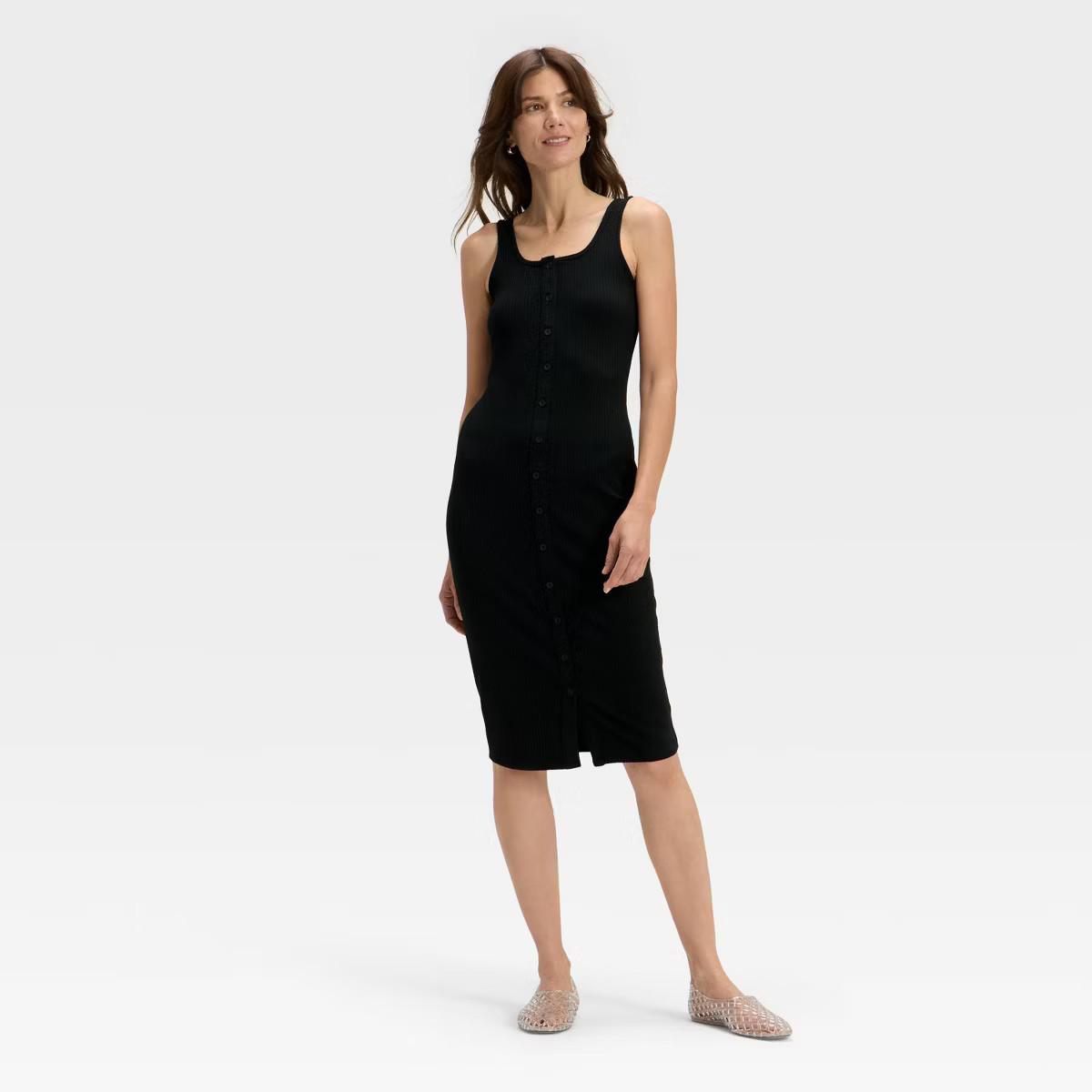 Women's Knit Button-Front Midi Dress - A New Day™ | Target