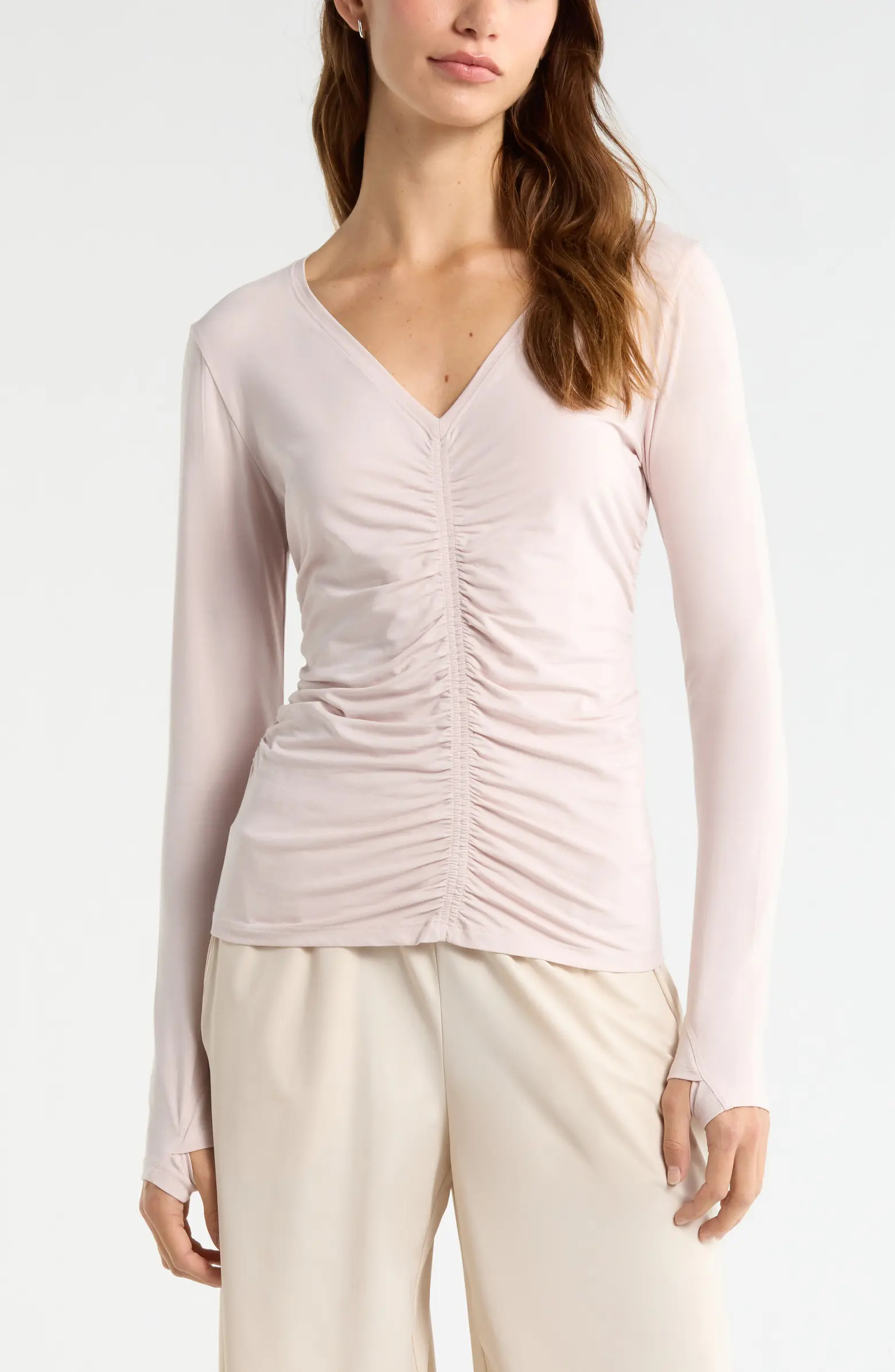 Ruched Long Sleeve T-Shirt | Nordstrom
