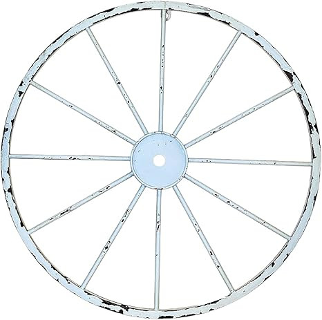 STC World Metal Wagon Wheel Carriage Wall Door Garage Decor Western Country Wreath Rustic Indoor ... | Amazon (US)