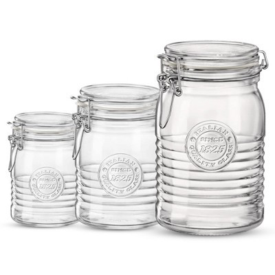 Bormioli Rocco Officina 1825 Clear Jar with Swing Top - Set of 3 | Target
