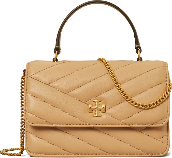 Mini Kira Chevron Quilted Leather Top Handle Wallet on a Chain | Nordstrom
