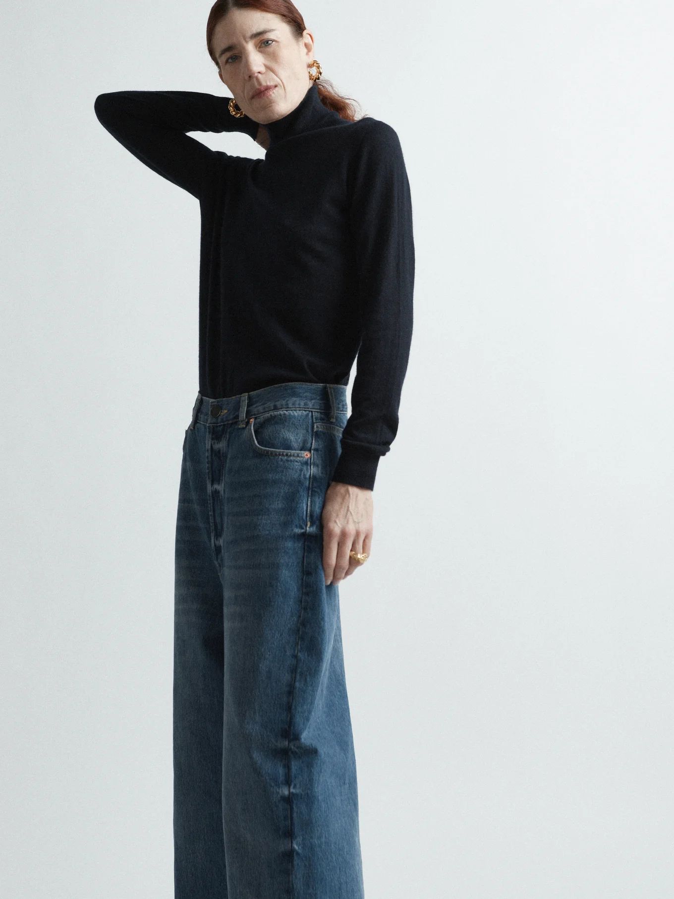 Roll-neck fine-rib responsible-cashmere sweater | Raey | Matches (UK)