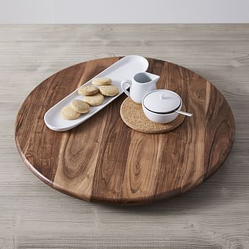 Hudson Acacia Wood Lazy Susan | West Elm (US)