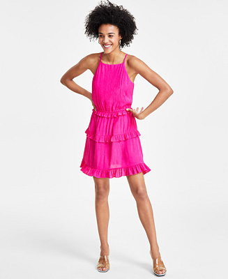 Women's Ruffled Sleeveless Mini Dress, Created for Macy's | Macy's