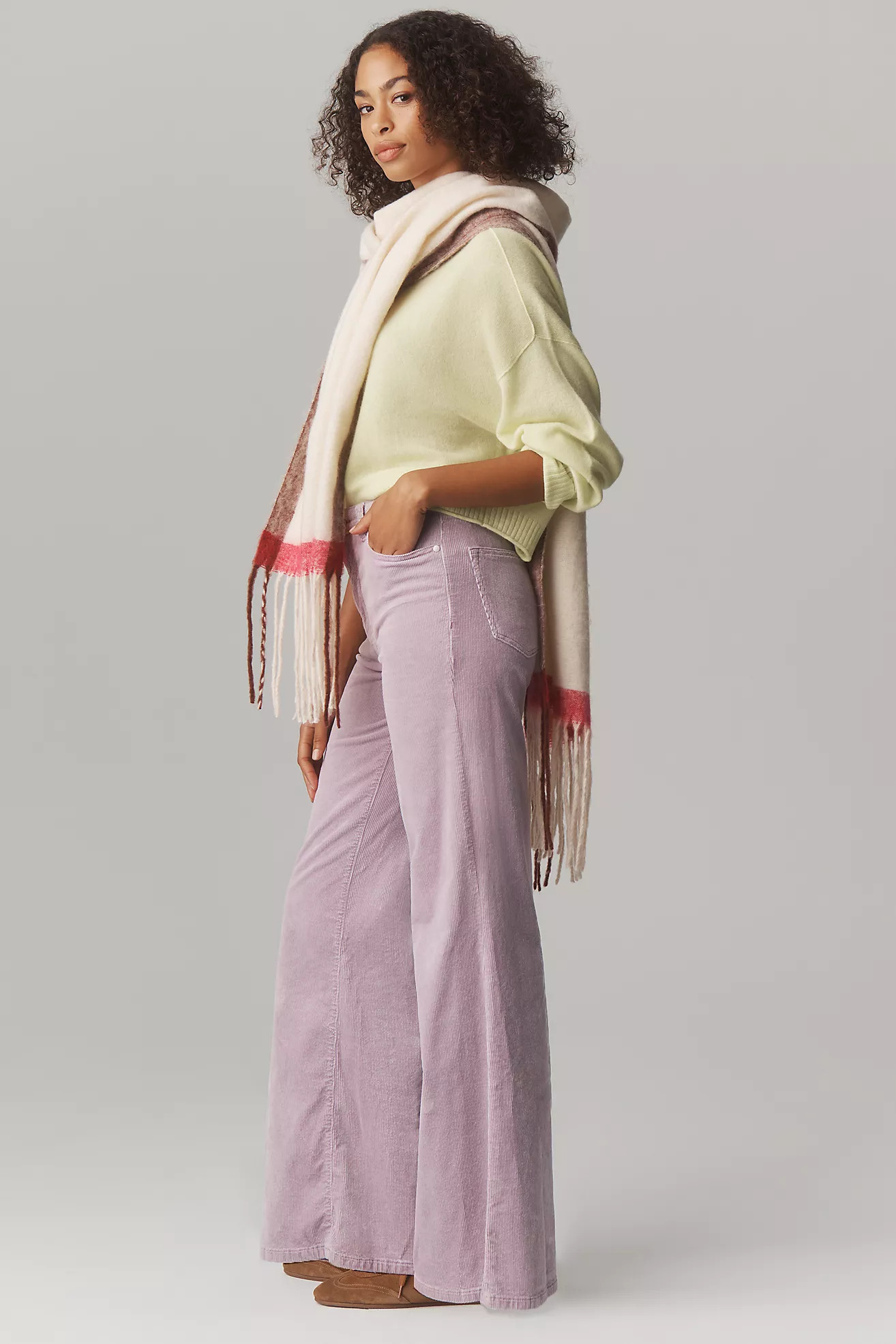 The Robbie Corduroy High-Rise Flare Jeans by Pilcro | Anthropologie (US)