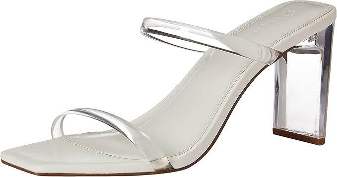The Drop Women's Avery Square Toe Two Strap High Heeled Sandal | Amazon (US)