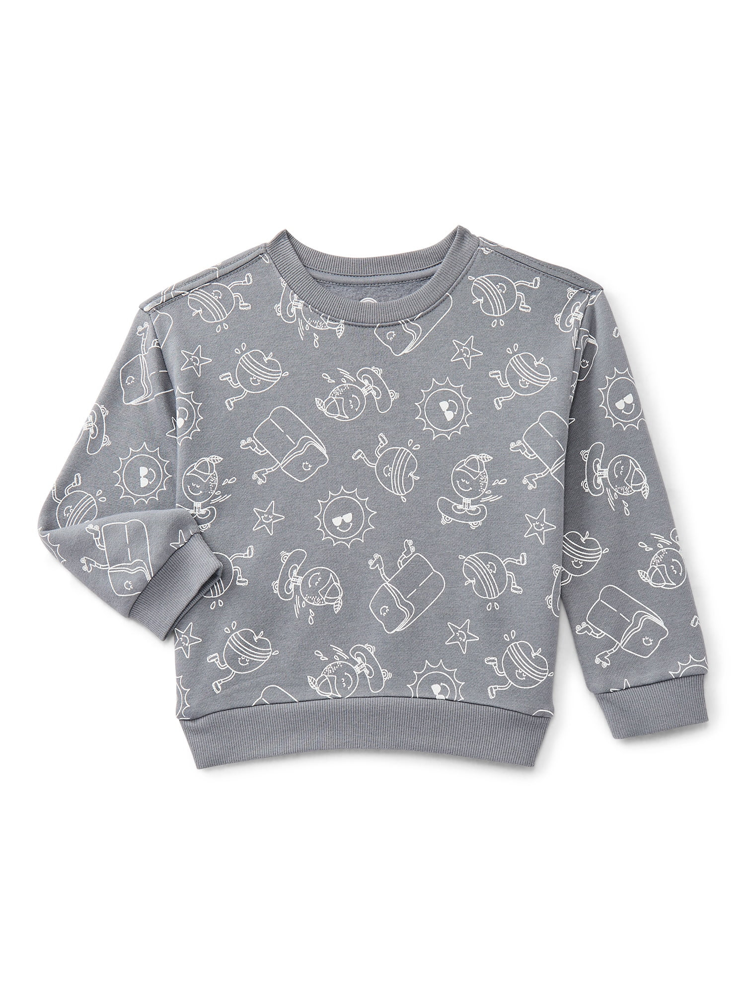 Wonder Nation Toddler Boys' Fleece Sweatshirt with Long Sleeves, Sizes 18M-5T | Walmart (US)