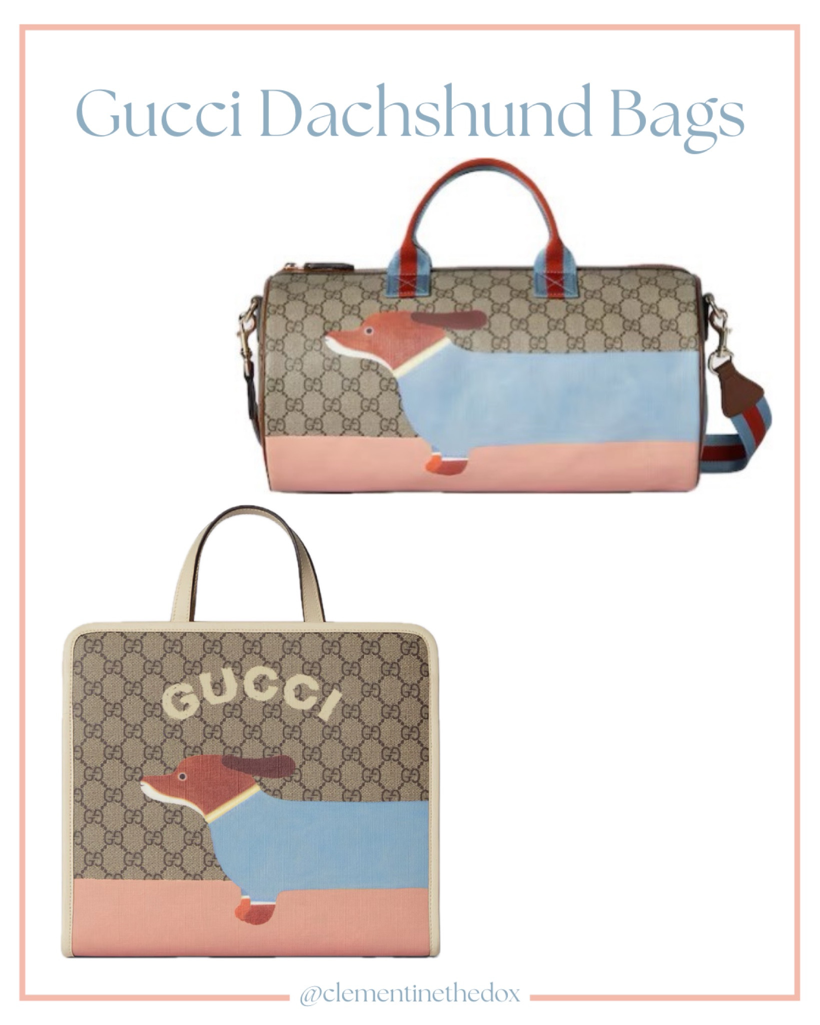 Gucci dachshund bags! Dachshund tote bag and duffle bag!

.

.

.

.

Dachshund finds, Gucci dachshund tote bag, Gucci dachshund duffle bag, doxie, wiener dog, sausage dog, it bag, dachshund lovers, designer bag, Gucci dog print, dachshund Gucci bag, dogs, designer dog finds, dackel, teckel, Gucci children’s dog tote bag, travel bag, book bag, daschund, Gucci bag, Seungyoun Kim, Gucci dachshund purse, Gucci dog print, Gucci kids, dachshund gifts, #gucci #dachshund #guccidachshund #guccidog #dog #totebag #dufflebag

#LTKKids #LTKBacktoSchool #LTKItBag