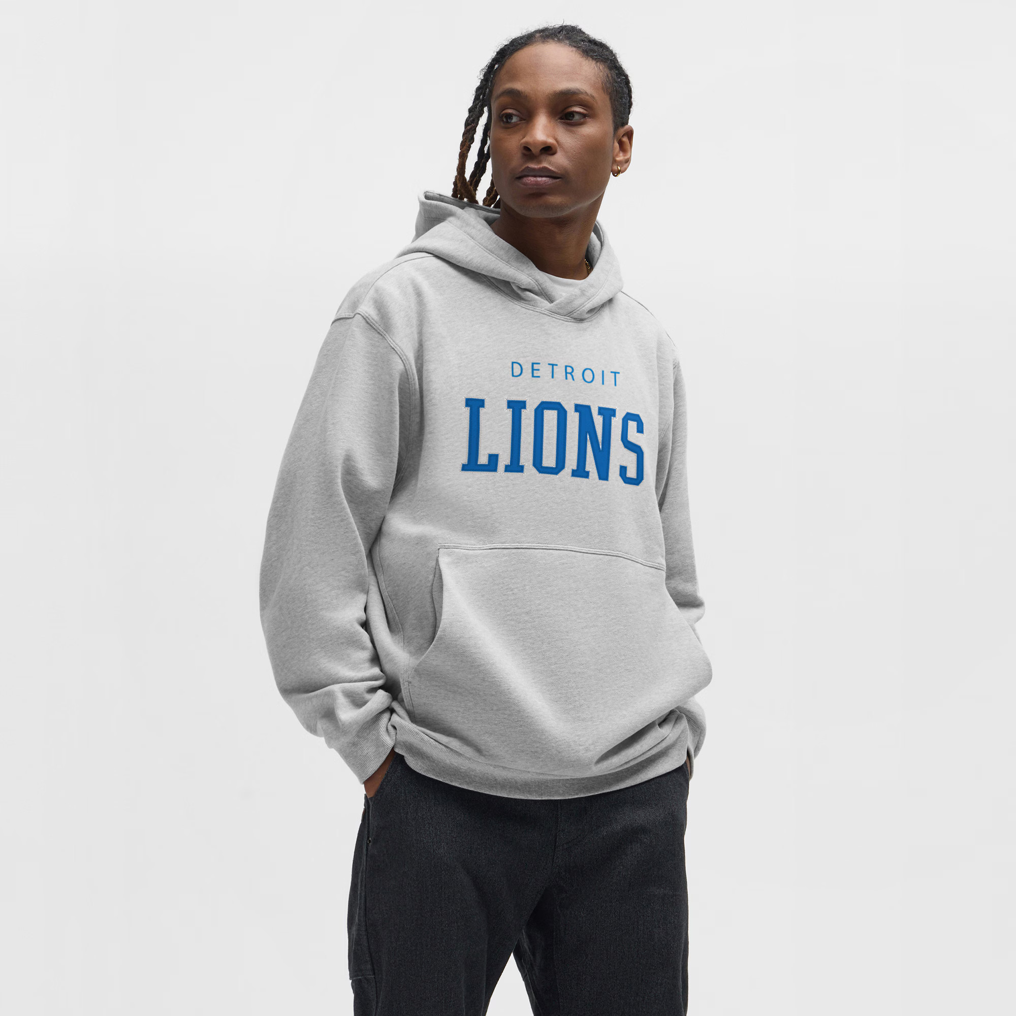 Detroit Lions lululemon Steady State Pullover Hoodie - Heathered Silver Drop | Fanatics