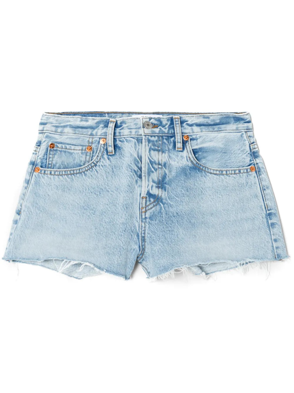RE/DONE mid-rise Denim Shorts | Blue | FARFETCH | Farfetch Global