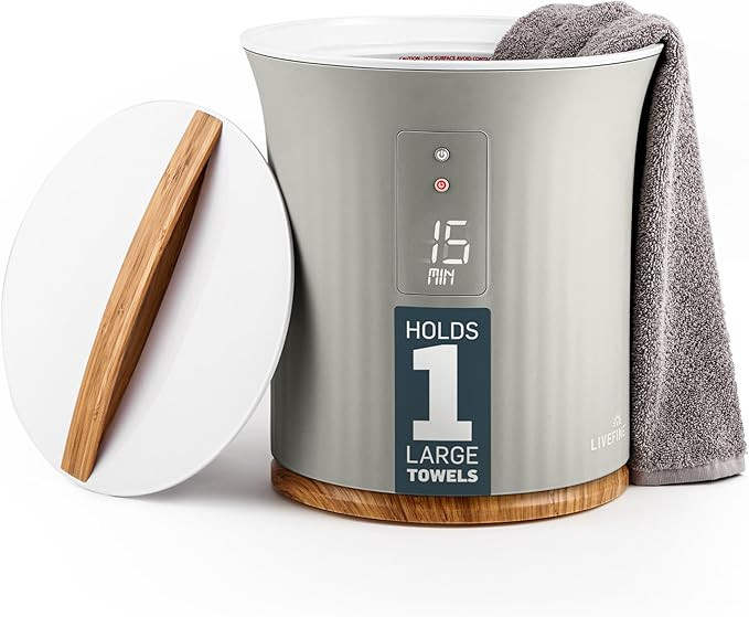 Live Fine Towel Warmer | Bucket Style Luxury Heater with LED Display, Adjustable Timer, Auto Shut... | Amazon (US)