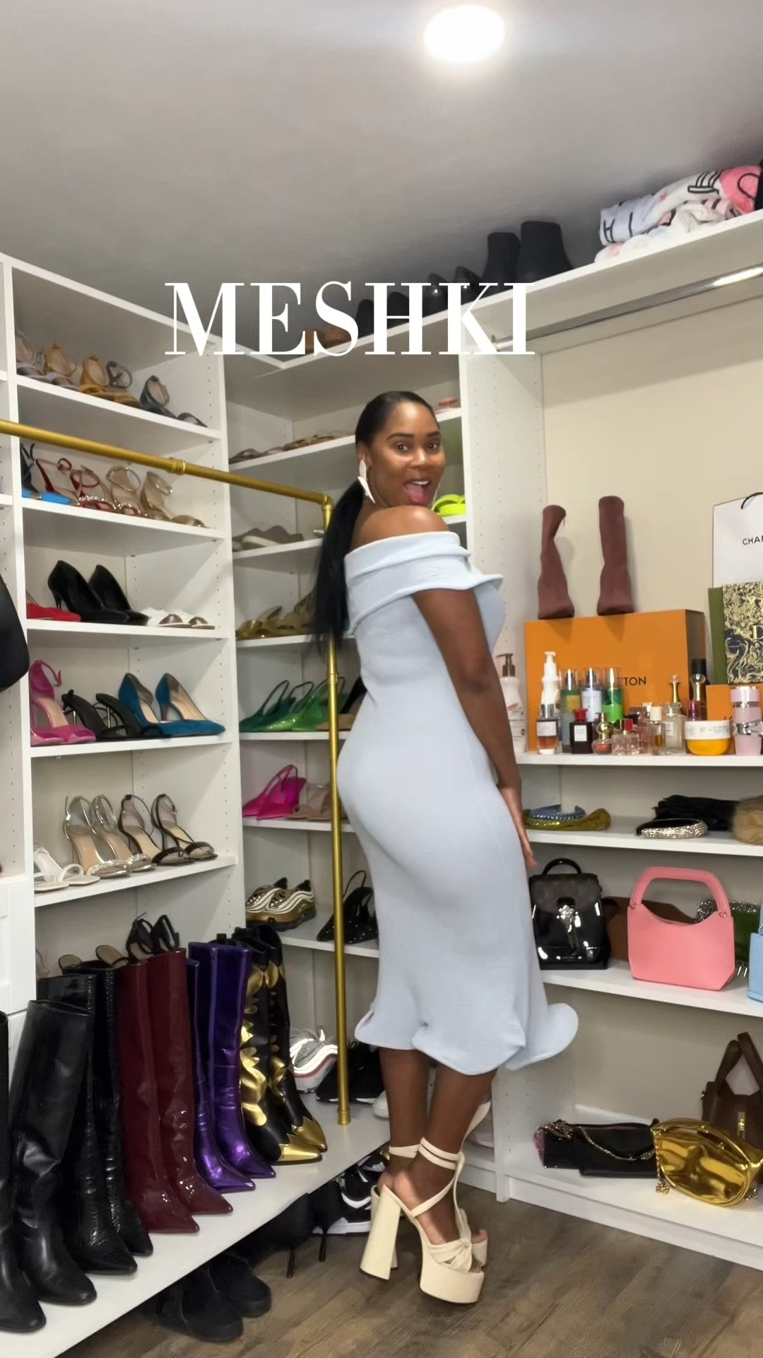 It’s me trying to show you off my new dress I got from @meshki and the devil tryna to ruin my day 🥴.  My earring broke in half. ⠀
•⠀
•⠀
#


#LTKSeasonal #LTKStyleTip
