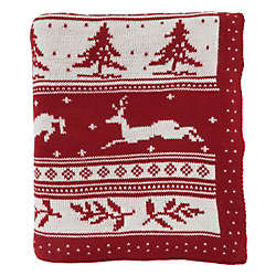 Saro Lifestyle Knitted Christmas Throw Blanket | Lands' End (US)