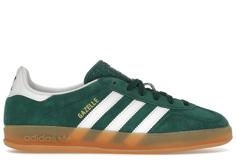 Men's Adidas Gazelle Indoor Sneakers in Collegiate Green/Cloud White/Gum | StockX