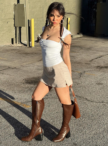 Gigi Skort Beige | Princess Polly US