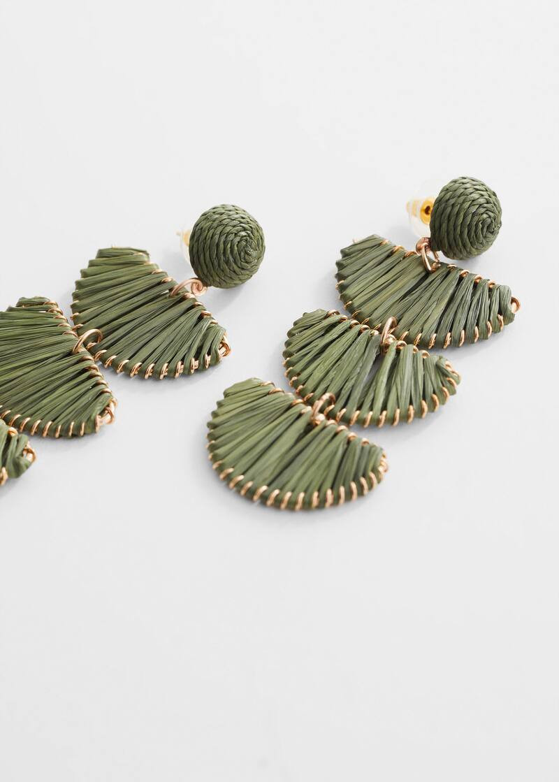 Long raffia earrings | MANGO (US)