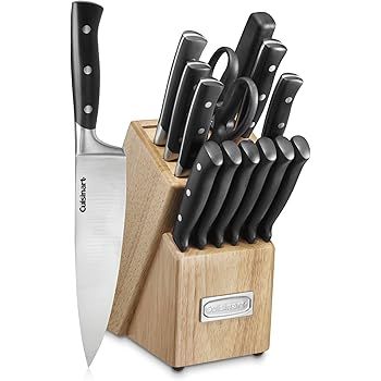 Cuisinart C77TR-15P Triple Rivet Collection 15-Piece Knife Block Set - Black | Amazon (US)
