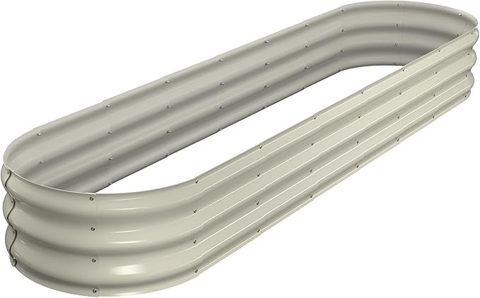 Raised Garden Bed Kit, 8x2x1 ft Galvanized Planter Box Outdoor, Oval Large Metal Raised Beds for ... | Amazon (US)