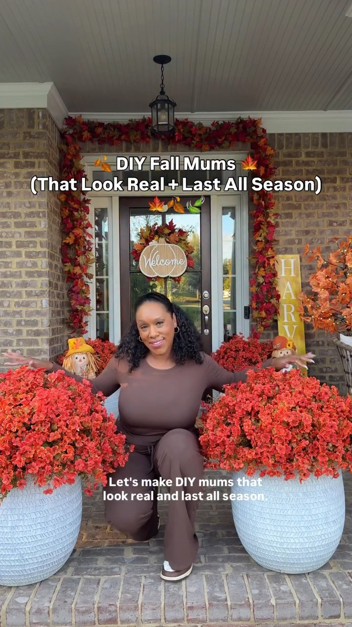 🍂✨ Mums that look real + last all season! ✨🍂

I love having mums on the porch in fall, but I cannot keep them alive to save my life.😩 This easy DIY gives you the same look without killing those poor mums. Plus you can use them year after year. 

Just add risers, a foam ball, and faux mum stems (these are the most realistic ones I’ve found). It’s such a simple way to elevate your porch for fall. 🍁

 🍂Comment “Link” and I’ll send you the link to everything in the video, including my Fall porch décor

#FallDecor #PorchGoals #DIYFallDecor #FauxMums #fall #fallporch #fallporchdecor

#LTKSeasonal #LTKFamily #LTKHome