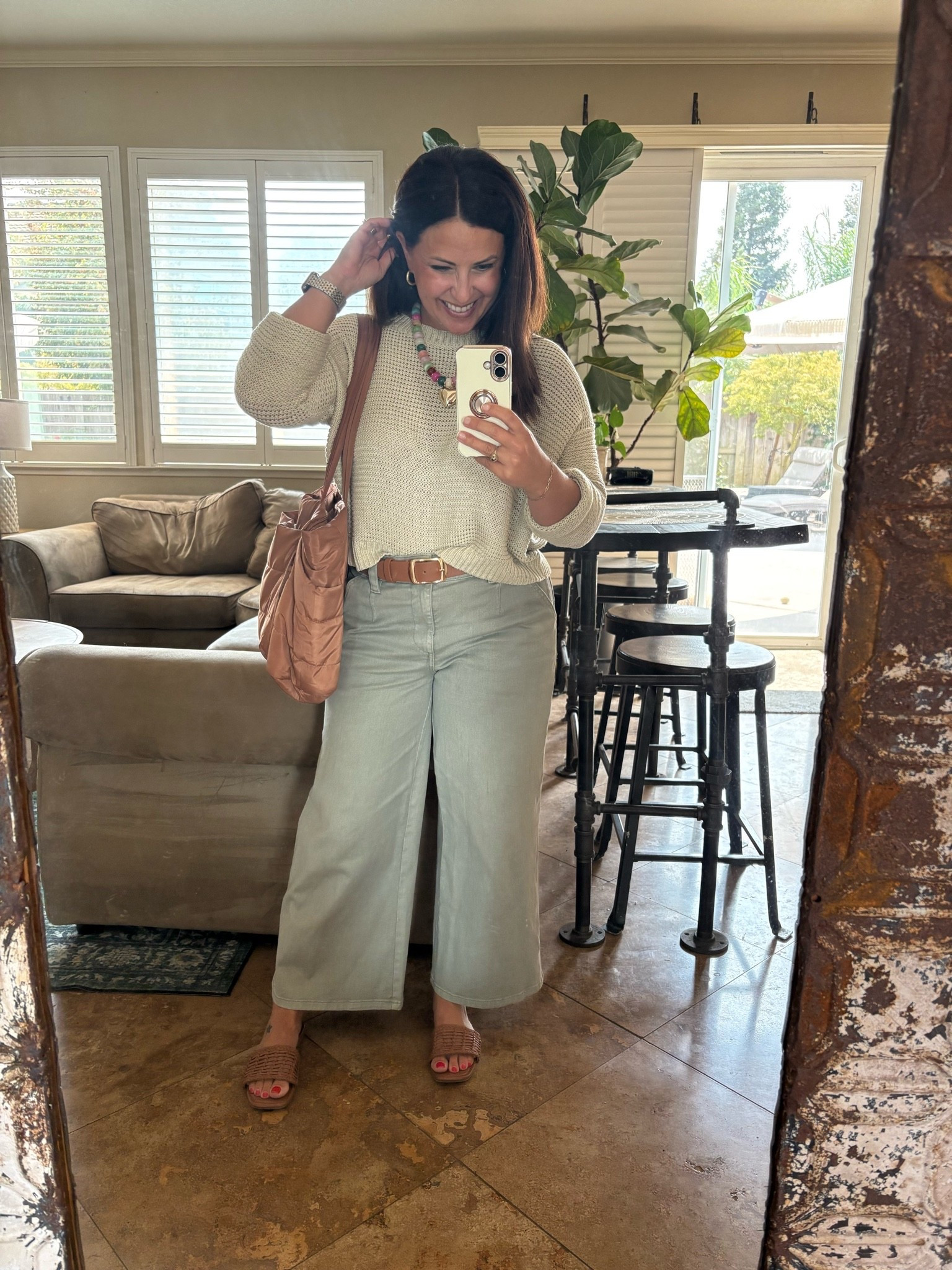 Last Monday of August 🍂 and it finally felt a little like fall today! This teacher workwear look is perfect for those fall transitional outfits when it’s not quite sweater weather but you’re ready for a change. 🤎 Wide-leg pants, a lightweight knit sweater, and neutral accessories make an easy, comfortable teacher outfit for work.

Everything is linked in LTK! ✨

#teacherworkwear #teacheroutfits #falltransitionaloutfits #fallfashion #workwearstyle

#LTKSeasonal #LTKPetite #LTKWorkwear