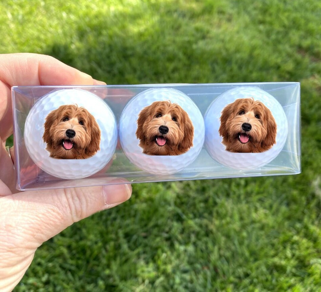 Your Dog's Face on a Golf Ball Set of 3 Custom Golf Balls - Etsy | Etsy (US)