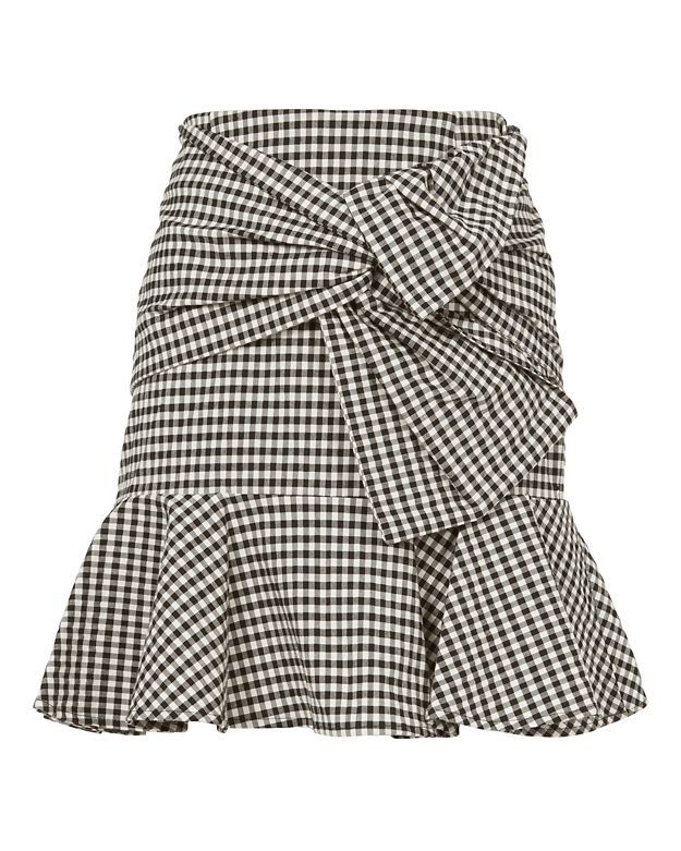 Veronica Beard Gingham Picnic Box Mini Skirt | Intermix