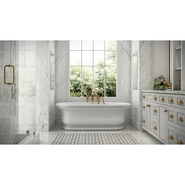 MHMY7234S01 Monterey 72" x 34" Freestanding Soaking Bathtub | Wayfair North America