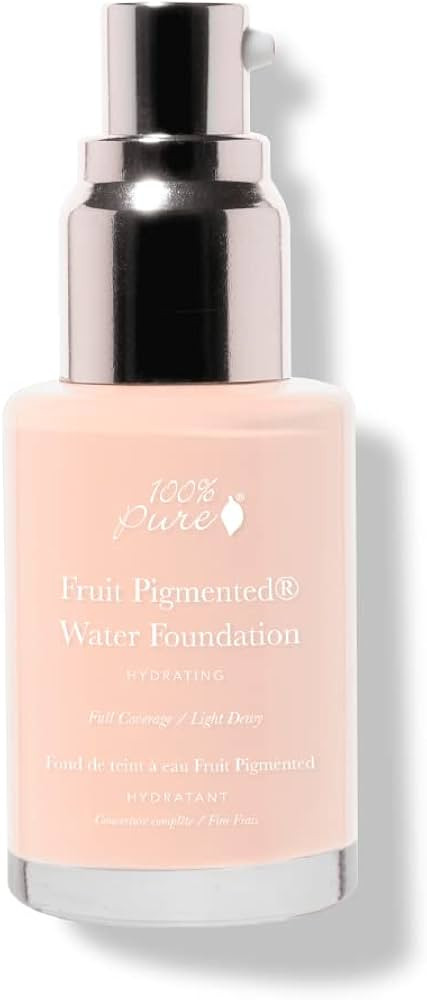 100% PURE Water Foundation Full Coverage Hydrating Makeup, Light Dewy Finish, Moisturizing Concea... | Amazon (US)