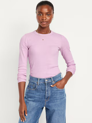 Snug Long-Sleeve Crew-Neck T-Shirt | Old Navy (US)