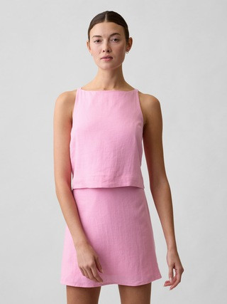 Linen-Blend Apron Top | Gap Factory