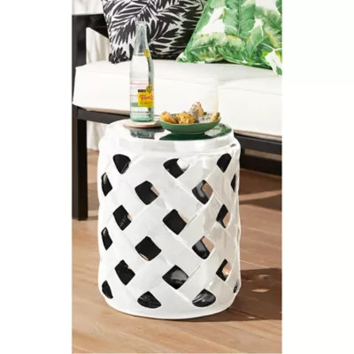 W Home™ Stonington Ceramic Lattice Accent Table | Bed Bath & Beyond | Bed Bath & Beyond