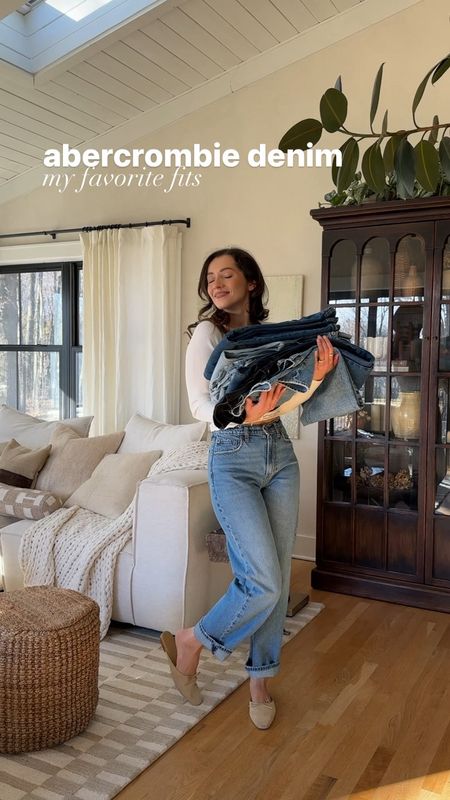 My favorite denim fits from Abercrombie! Currently 25% off plus an extra 15% off with code DENIMAF

#LTKsalealert #LTKVideo